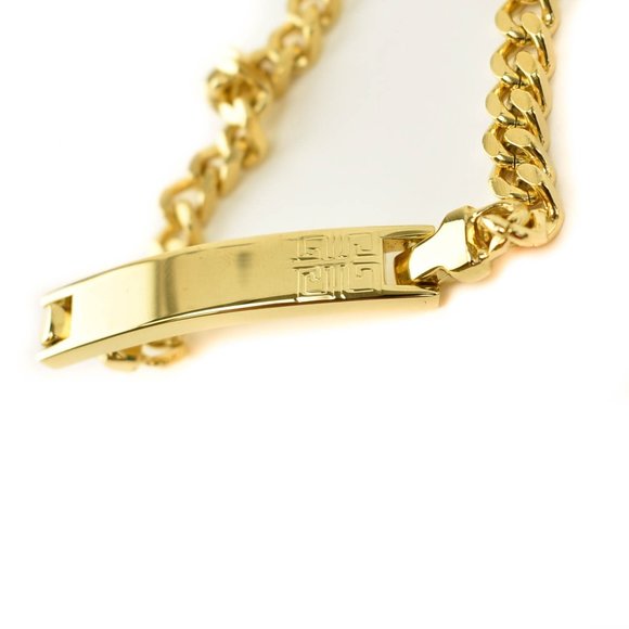GIVENCHY: Gold, Metal "4G" Logo ID Bracelet (nr) Unisex - Picture 3 of 7